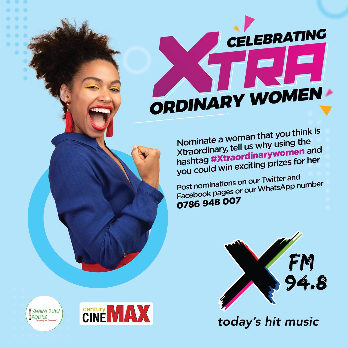 XfmUG's tweet photo. Women's Day is coming and we're acknowledging the #XtraOrdinaryWomen that have inspired others &amp; brought positive change in our society.

Nominate that lady or yourself using #XtraOrdinaryWomen to win prizes. Check flyer for details.
Powered by @CineMetroplex &amp; @ShakaZuluFoods https://t.co/5vrn49y5aH