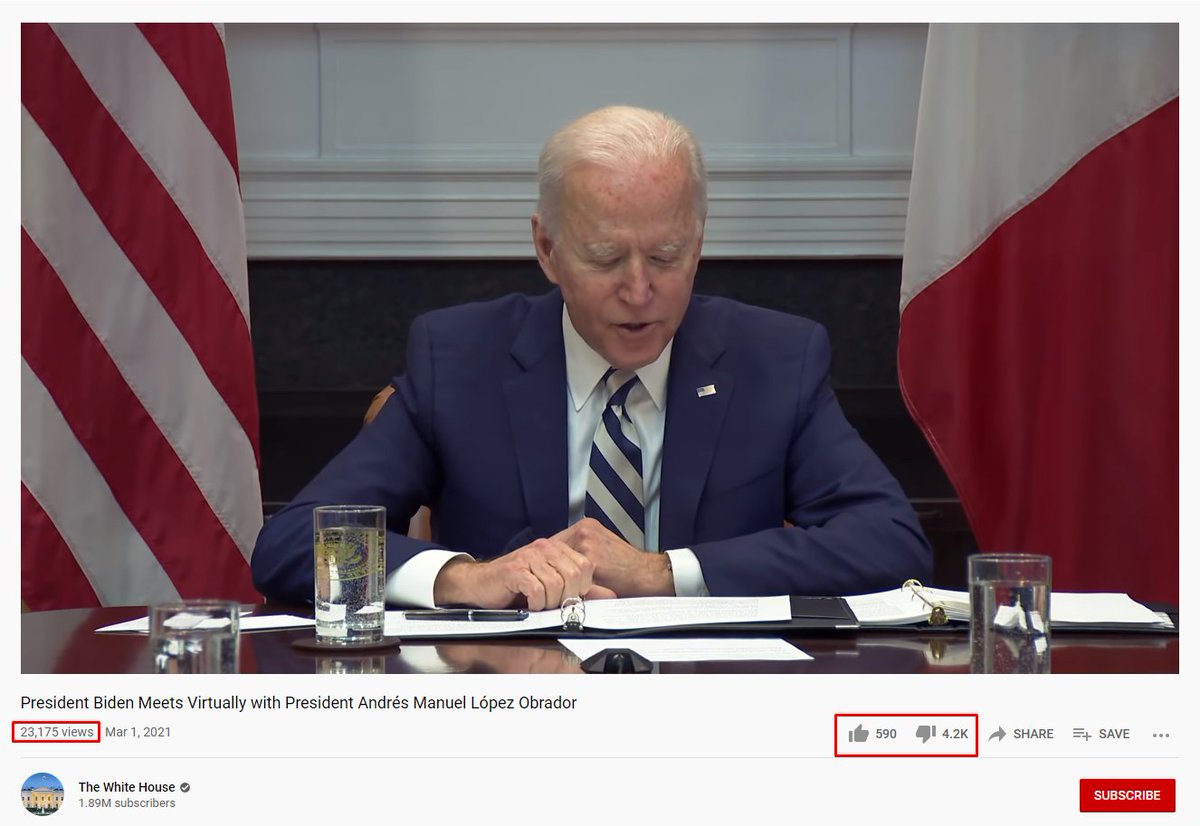 Yukoku バイデンは本日 月 アンドレス マヌエル ロペス オブラドール大統領と仮想会議を開催しました トランプさんのcpac動画と再生数 Good Bad を比較して見ましょう 拡大できると思います
