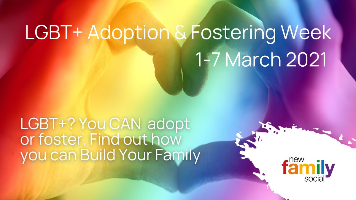 lgbtadoptfoster's tweet photo. LGBT+ in North West England & considering #adoption? Find out more at an online evening info event, held on 9 March by our member agency #TogetherForAdoption Register with us for free as a Bronze member for all the info! #ProudToAdopt #ProudToFoster https://t.co/nnkolbFsaU https://t.co/Z3Msmq99Ph