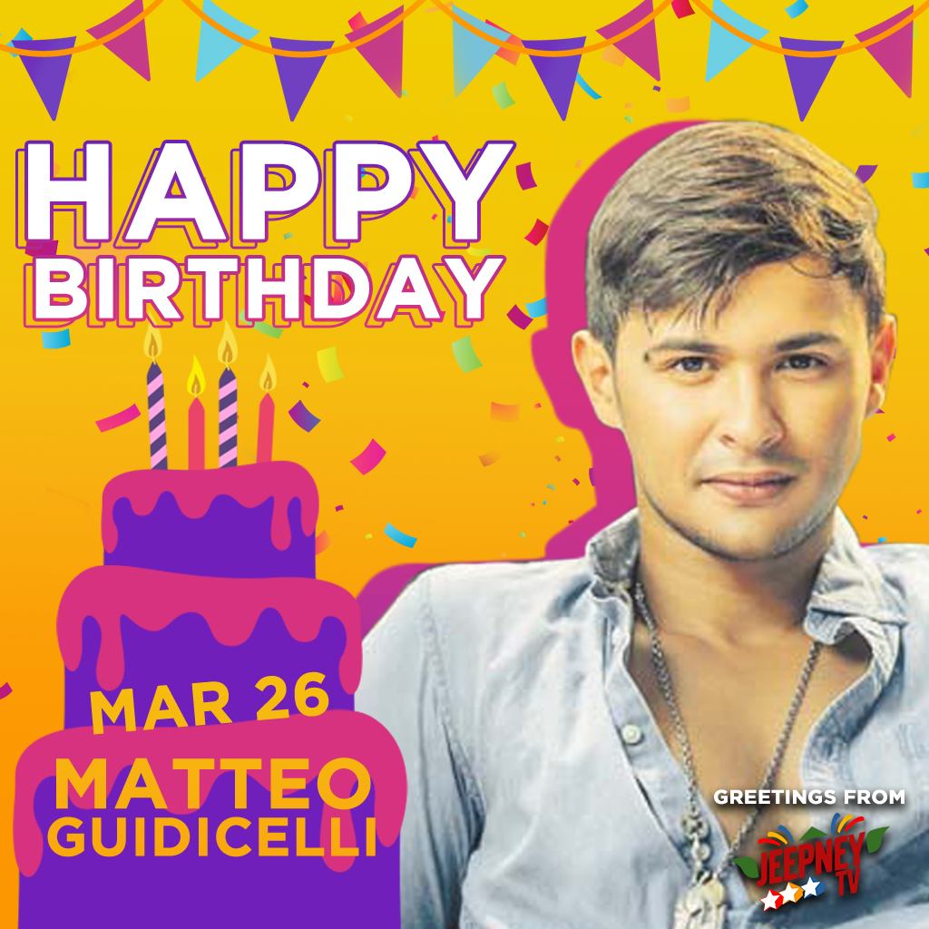 Happy birthday Matteo Guidicelli!  Greetings from Jeepney TV 