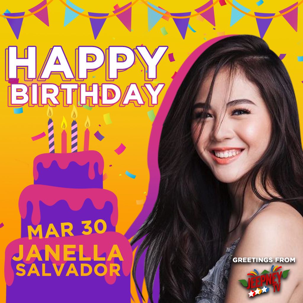 Happy birthday Janella Salvador! 🎂🎉

Greetings from Jeepney TV