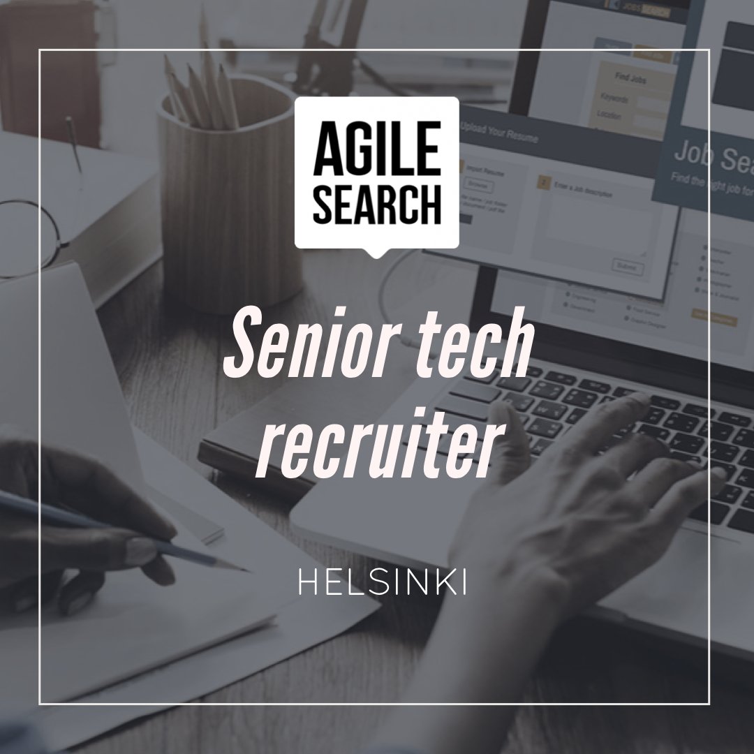 Are you the next Senior Tech Recruiter to join our team in Helsinki?

Agile Search is growing and is now looking for a Senior Tech Recruiter to match the best professionals to some of the most exciting companies in Scandinavia. 👇
lnkd.in/epw_nzh