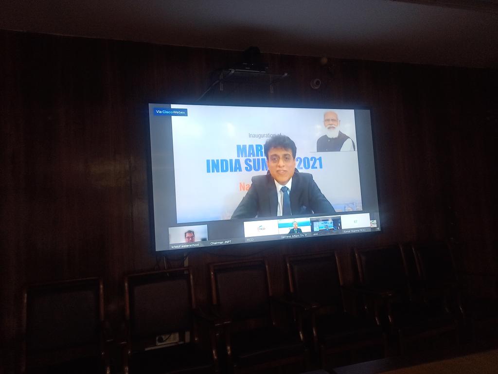 paradipport's tweet photo. As a part of #MIS-2021, Plenary Session - 1 #DevelopingWorldClassPorts jointly being convened by Shri Sanjay Sethi, Chairman, @JNPort & Shri @ivinitk, Chairman, @paradipport & @SMPort_Kolkata with speakers from Mega ports from #Singapore and #LosAngeles https://t.co/eFcA3Jn7Qq