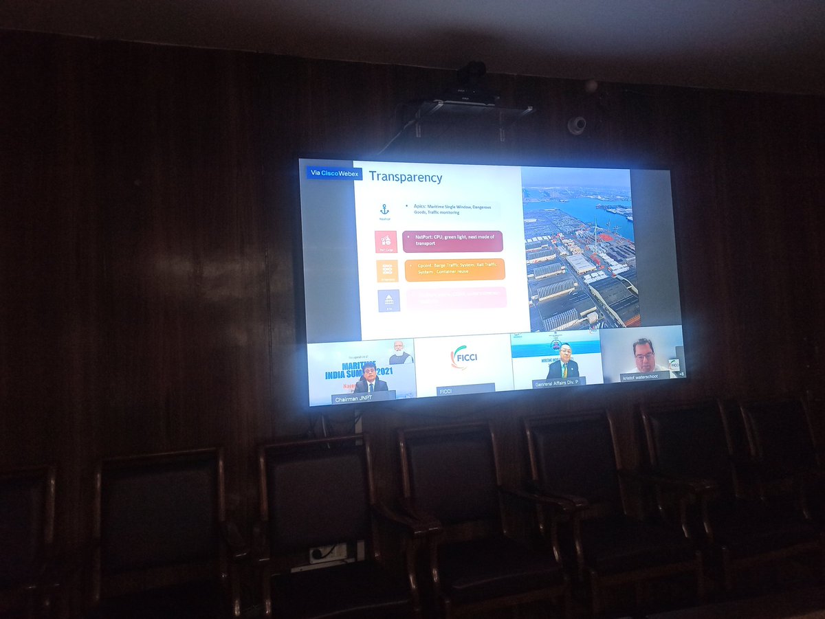 paradipport's tweet photo. As a part of #MIS-2021, Plenary Session - 1 #DevelopingWorldClassPorts jointly being convened by Shri Sanjay Sethi, Chairman, @JNPort & Shri @ivinitk, Chairman, @paradipport & @SMPort_Kolkata with speakers from Mega ports from #Singapore and #LosAngeles https://t.co/eFcA3Jn7Qq