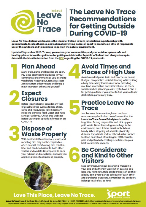 Here at Leave No Trace Ireland we are all about getting you outdoors to enjoy nature responsibly. We hope that you are still finding beauty in your 5km radius. These tips will help!
#leavenotraceireland #LoveThisPlace #staysafe #covid_19