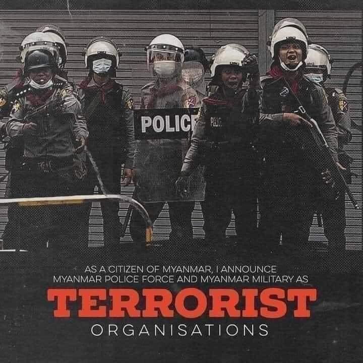 OMG! Army, Navy, Air-force and Police combine to kill the peaceful demonstrators. 
#WhatIsHappeningInMyanmar 
#Mar2Coup