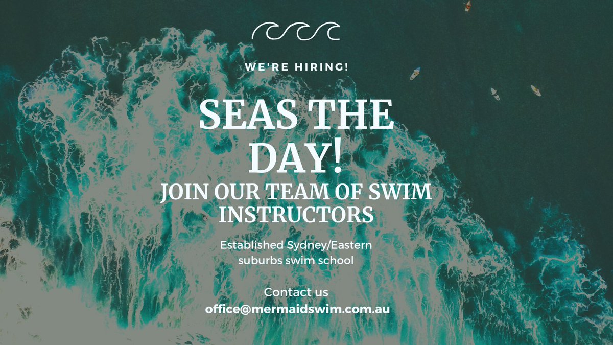 job_queue's tweet photo. Passing this on for a friend - casual swimming instructors sought for Sydney and Sydney East locations. Contact office@mermaidswim.com.au  #Swimming #swimmingteacher #watersafety #careers #swimteachers
#JobSearch  #jobhunting #WeAreHiring #jobopportunities #Teachers https://t.co/7MvAjo8jTa