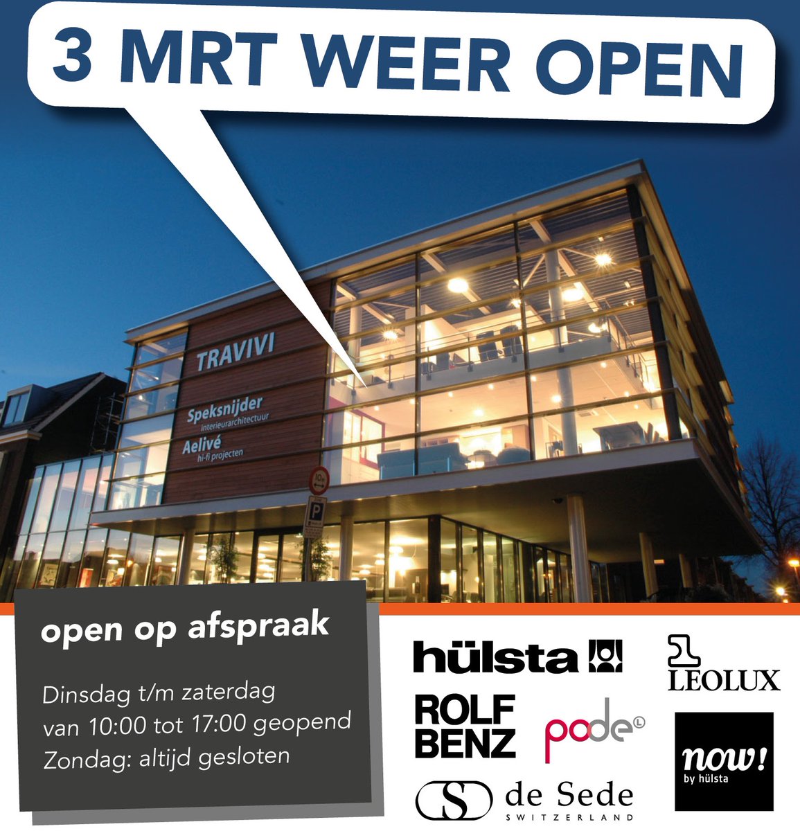 Vanaf 3 maart gaan onze deuren weer open! Wij staan te popelen om u te verwelkomen. Alleen is het onder andere noodzakelijk dat u zich minimaal 4 uur voor uw bezoek bij ons aanmeldt. Dit kan telefonisch op 0182-351 593 of via email naar info@speksnijder.com