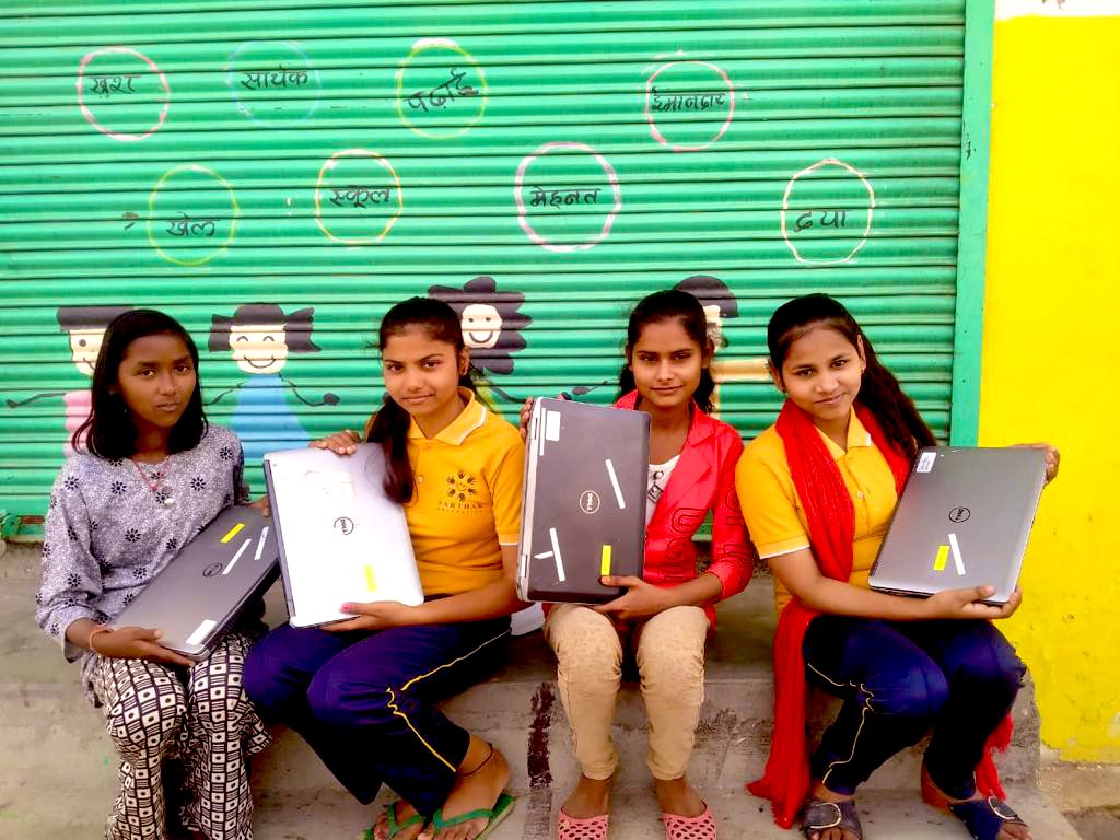 Laptops have been no less than an assistant teacher during pandemic. We express a big thank you to  <a href="/TEConnectivity/">TE Connectivity</a> for donating laptops for an uninterrupted #learning for #children. 
Our heartfelt gratitude to Mr. Prateek Deoralia for facilitating the cause.
#Happy #Empowered 👇🏻