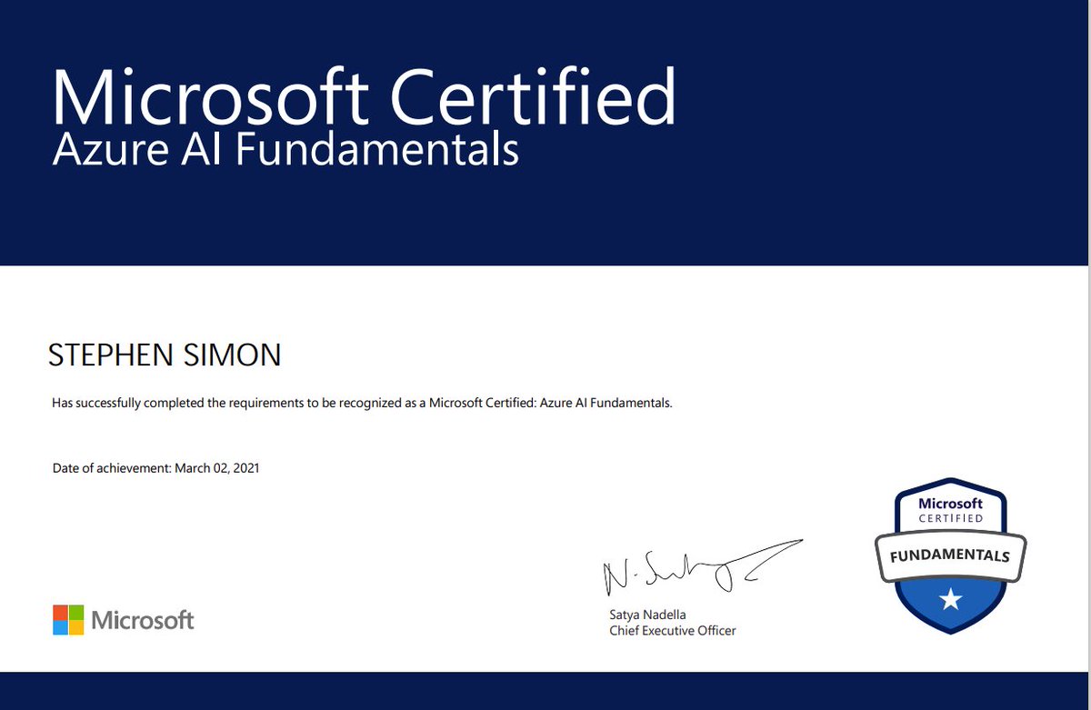 codewithsimon's tweet image. I wanted to write this exam for so long. Finally, it happened today! Also, #ama live show with @ThomasMaurer helped as I work with 4 screens.

Few more scheduled :)

#AzureBotServices #AzureMachineLearning #CognitiveServices #Ai #Certification