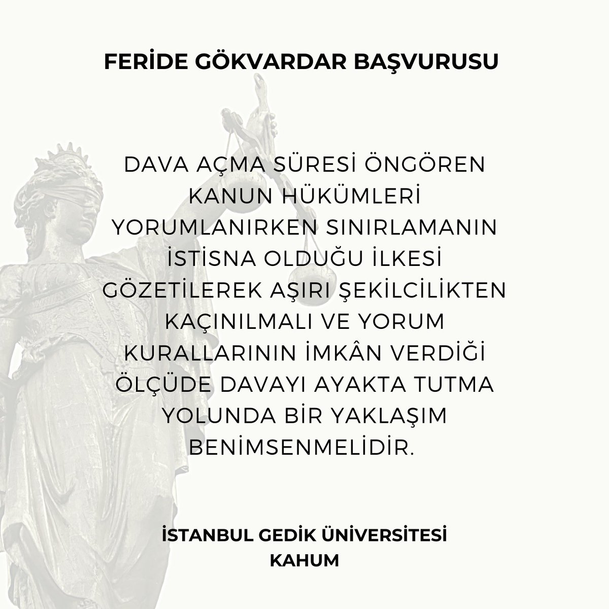 Kararın Linki :  resmigazete.gov.tr/eskiler/2021/0…

#resmigazete #resmigazetedebugün #karşılaştırmalıhukukmerkezi #kahum #istanbulgediküniversitesi #gedikhukuk #bireyselbaşvuru #babalıkdavası #özelhayatasaygı #hakdüşürücüsüre