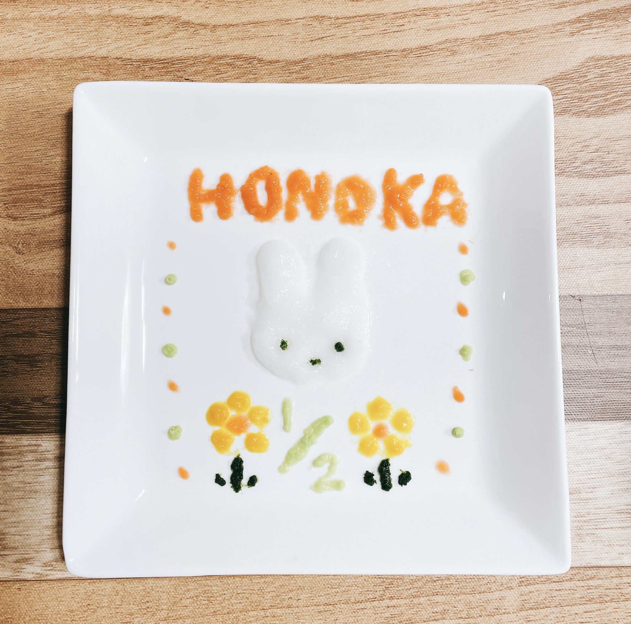 さぁき 3月1日娘ハーフバースデー 今日は1日早いひなまつりパーティー ミッフィーしか作れないけど綺麗に完食してくれた ハーフバースデー 初節句 離乳食プレート ハーフバースデープレート ひなまつりプレート T Co De14rjjgt7