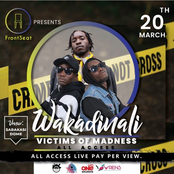 Wakadinali's tweet photo. Going live this 20th march!!! 
#WakadinaliOnFrontSeat @frontseat.tv Check poster for details
#RONGRENDE #ZOZANATION #VICTIMSOFMADNESS https://t.co/2BK8Sf7g3l
