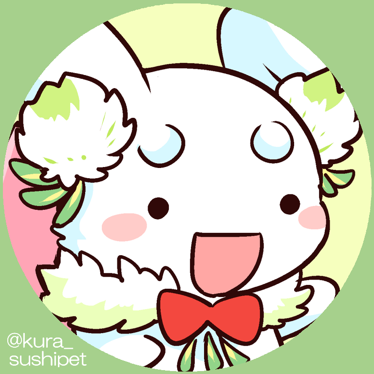 「すしペットツイッターを見ているみんなに、 アイコン用画像をプレゼント!
今回は～」|すしペットのイラスト