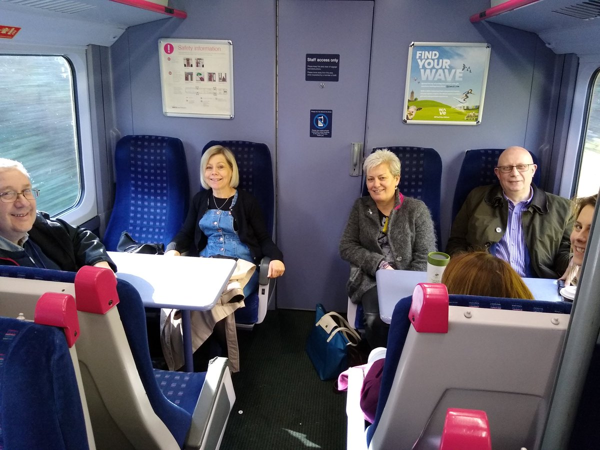 watfordgap's tweet photo. Just popped up in my memories... a year ago today #CommunityRail members heading for our annual @CommunityRail conf in Bristol. Delegates were surprised we offered them bottles of hand sanitizer as they signed in... ๐ฒ #WhatWeKnowNow ! cc @SevernsideCRP @BandHCRP @ESSCRP https://t.co/EnrISP57Rh