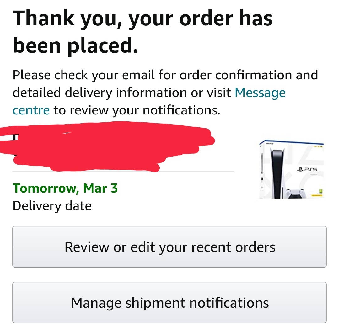 bensax11's tweet photo. I finally got one, had to add to wish list first then proceed to checkout but jesus, ive been months trying to get one. Thank you guys @PS5UKStock @Ps5StockUK3 @PS5StockAlertUK @Ps5Instant @MSTVTweets https://t.co/72lhyHK9bf