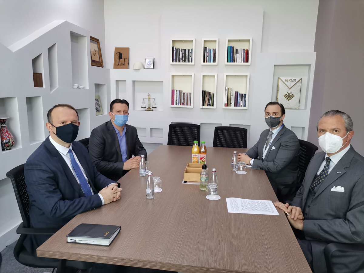 OSCE_Skopje's tweet photo. Amb. @KojaClemens met with @AfrimGashi_ of Alternativa for a wide-ranging and open discussion on the current 🇲🇰 political landscape, the importance of strong and constructive opposition, and @OSCE_Skopje support to the #reformprocess, incl. #electoralreform https://t.co/fKg6Ea6mSN