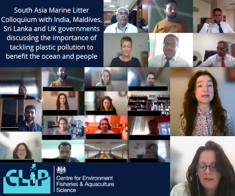 CefasGovUK's tweet photo. Last week's Commonwealth Litter Programme South Asia Marine Litter Colloquium saw India, Maldives, Sri Lanka and UK governments agree on the importance of tackling #plasticpollution together to benefit the ocean and people @UKinIndia @UKinMaldives @UKinSriLanka #marinelitter https://t.co/tskmxzvTVl