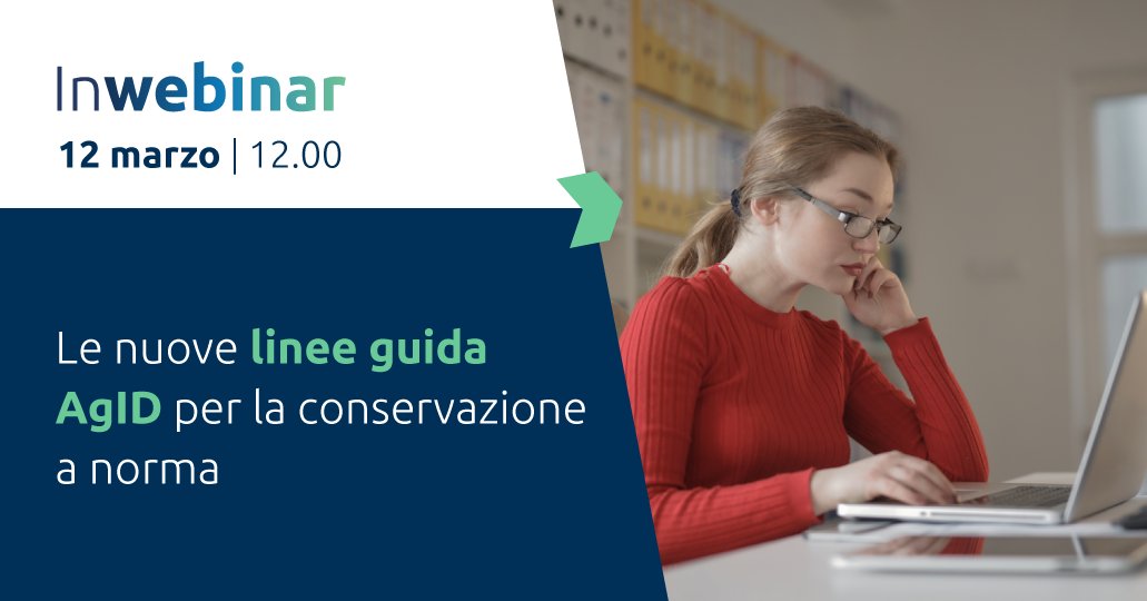 Scopri tutto quello che c'è da sapere sulle nuove linee guida #AgID e come adeguarsi entro Giugno 2021. Partecipa al #webinar di @Intesaibm del 12/03 h 12 ibm.biz/Conservazione_…. Ti aspettiamo online!