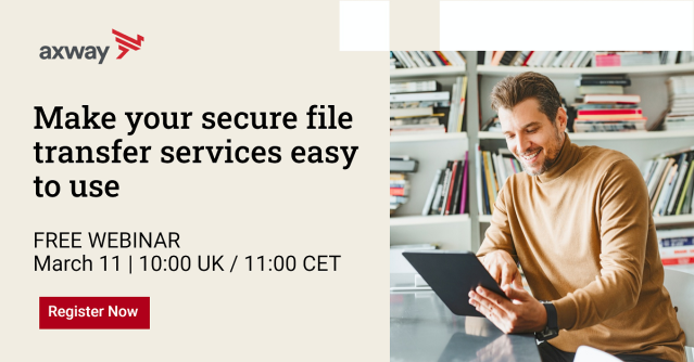 Hnystr's tweet photo. Join this webinar on March 11 to learn how different organizations have deployed @Axway Managed File Transfer to address all their evolving file transfer needs in order to empower business users, increase customer satisfaction and grow revenue. #MFT https://t.co/SmLIlg5fJ9 https://t.co/EreRMU5FXz