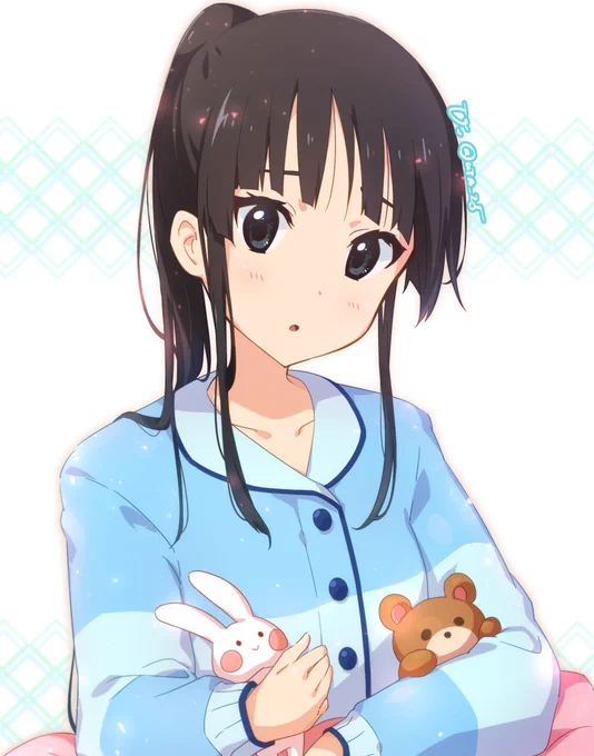 パジャマ×ポニテな澪ちゃん?✨
#けいおん #秋山澪 #keion 