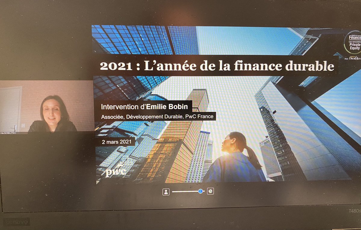 SJHLambert's tweet photo. Le future de la finance passe par l’ESG : intervention de mon associée @emilie_bobin aux Rencontres du Private Equity @Option_Finance ce jour. Découvrez en avant premiere quelques insights de notre étude mondiale Private Equity ESG à sortir prochainement  @PwC_France #pwcdd https://t.co/g0z3XSIxLM