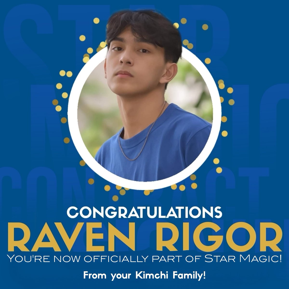 kimchi_ofc's tweet photo. Sending you heartfelt congratulations on your contract signing today we're wishing you all the best on your next project. Continue doing what you love and continue doing great work! We're so proud of you Kiel! 

#kimchiofc #kielraven #ravenrigor #StarMagicPlus https://t.co/Y3zdfr0ehK