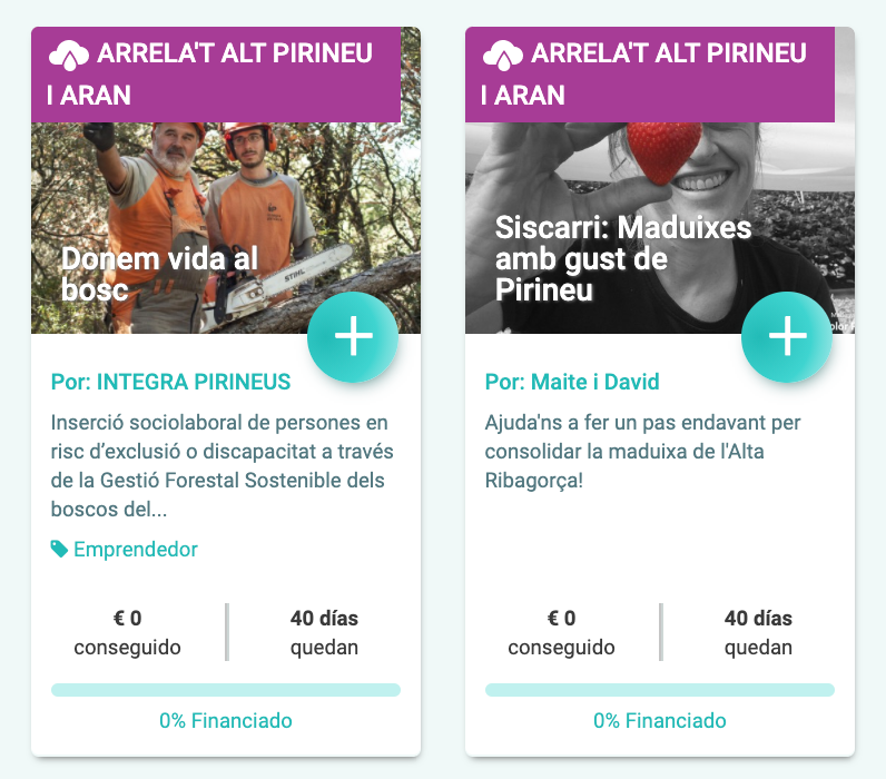 goteofunding's tweet photo. 😙  Avui comença #MatchArrelat!

🌱 Canal de #micromecenatge per impulsar projectes amb retorn social a l'Alt Pirineu i Aran

🌳 Amb tu farem realitat 6 projectes i contribuïrem a reactivar el teixit socio-econòmic del territori

✊🏽 Entra i participa-hi a https://t.co/LirRM3VGEC! https://t.co/G0PPgilLwR