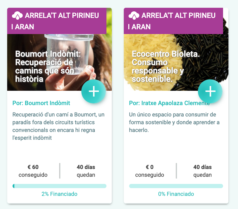 goteofunding's tweet photo. 😙  Avui comença #MatchArrelat!

🌱 Canal de #micromecenatge per impulsar projectes amb retorn social a l'Alt Pirineu i Aran

🌳 Amb tu farem realitat 6 projectes i contribuïrem a reactivar el teixit socio-econòmic del territori

✊🏽 Entra i participa-hi a https://t.co/LirRM3VGEC! https://t.co/G0PPgilLwR