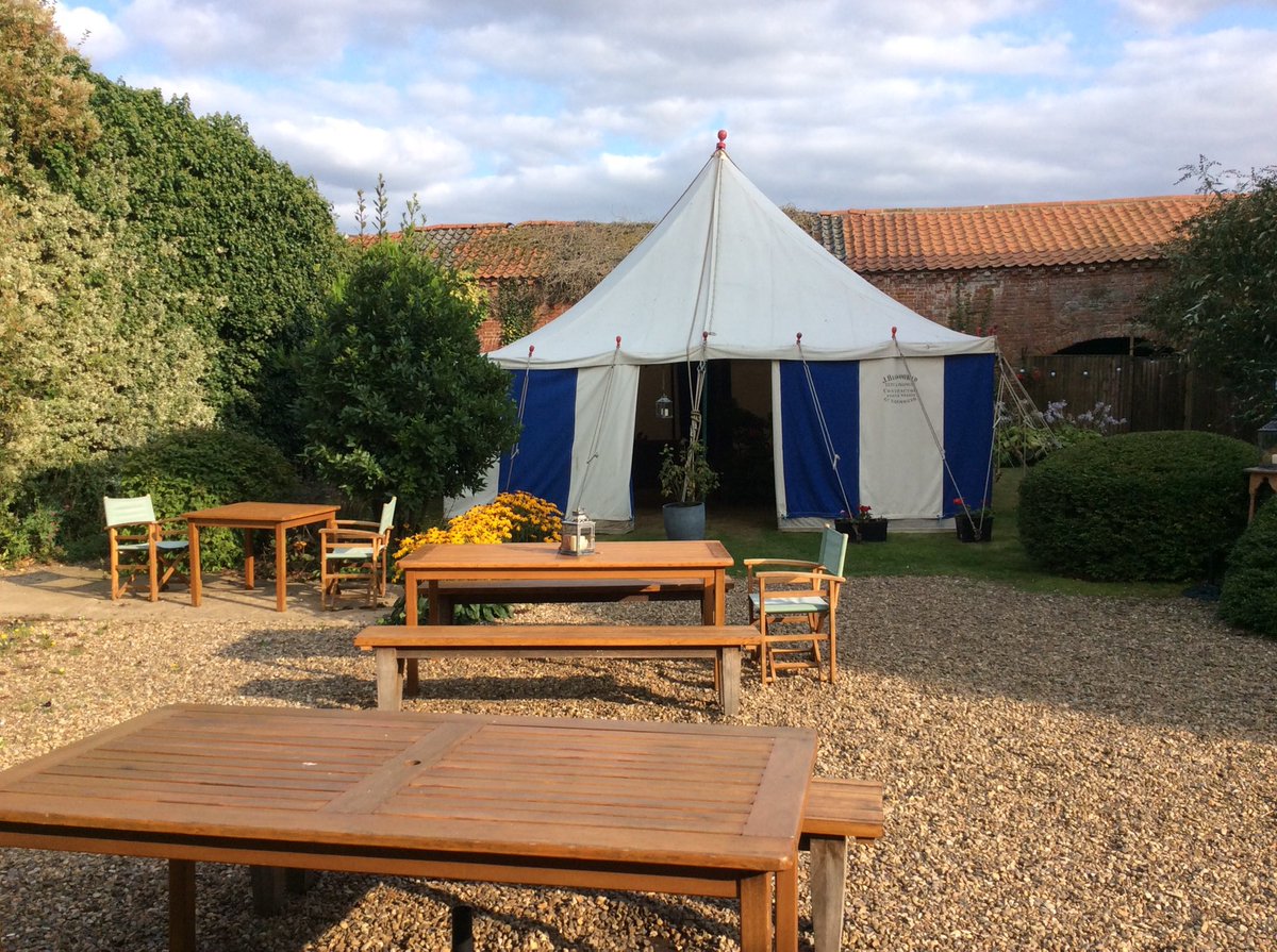 Here <a href="/TheSaracensHead/">Saracen's Head</a>  we will be open from 15 April weekends only to start with, courtyard and marquee dining. Cant wait... bring on another North Norfolk Summer