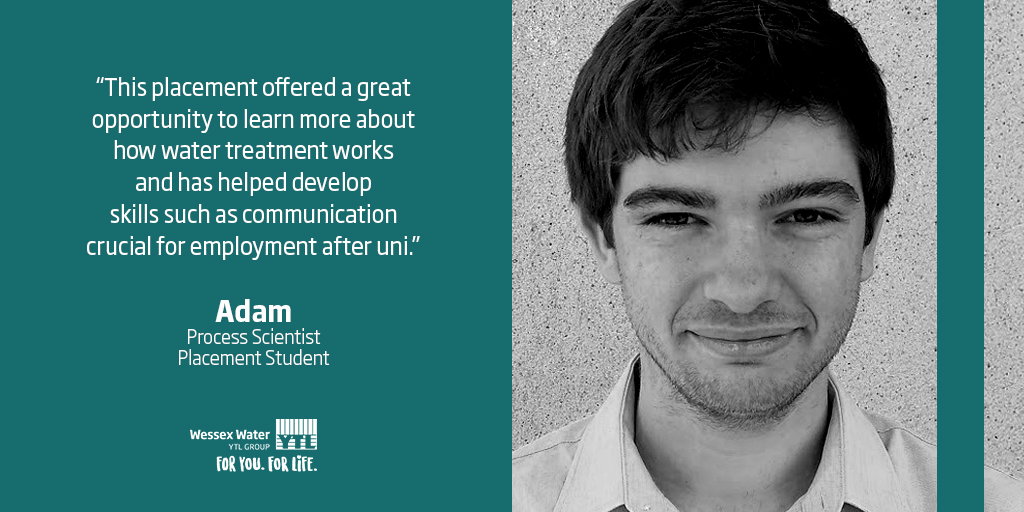 Adam has used his knowledge from university in real-life work during his industrial placement ⬇️

Our placement opportunities offer a chance to develop new employability skills and an insight into #Working4Water 

Find out more at wessexwater.co.uk/careers/early-…

#NationalCareersWeek