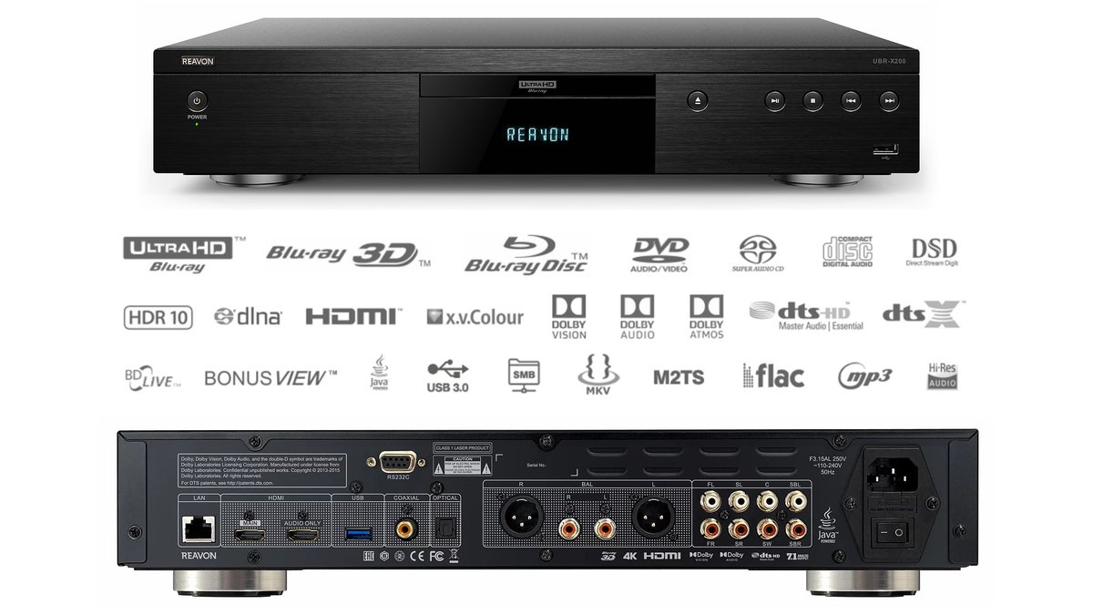 New universal disc players UBR-X100 and UBR-X200 from French brand @Reavon3, supporting 4K Ultra HD Blu-ray, 3D BD, #SACD, <a href="/DVD_Audio/">DVD-Audio</a>, <a href="/DSD_Audio/">DSD Audio</a>, Dolby Vision and more. 
- reavon.com/reavon-ubr-x100
- reavon.com/reavon-ubr-x200 .