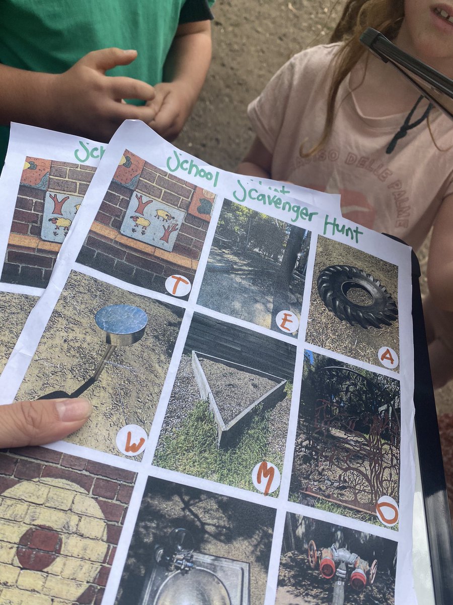 BNWPS_Lisa's tweet photo. We completed a scavenger hunt around the school yard in teams. We had to solve the secret message. 👏🏼 https://t.co/6YzB0C97om