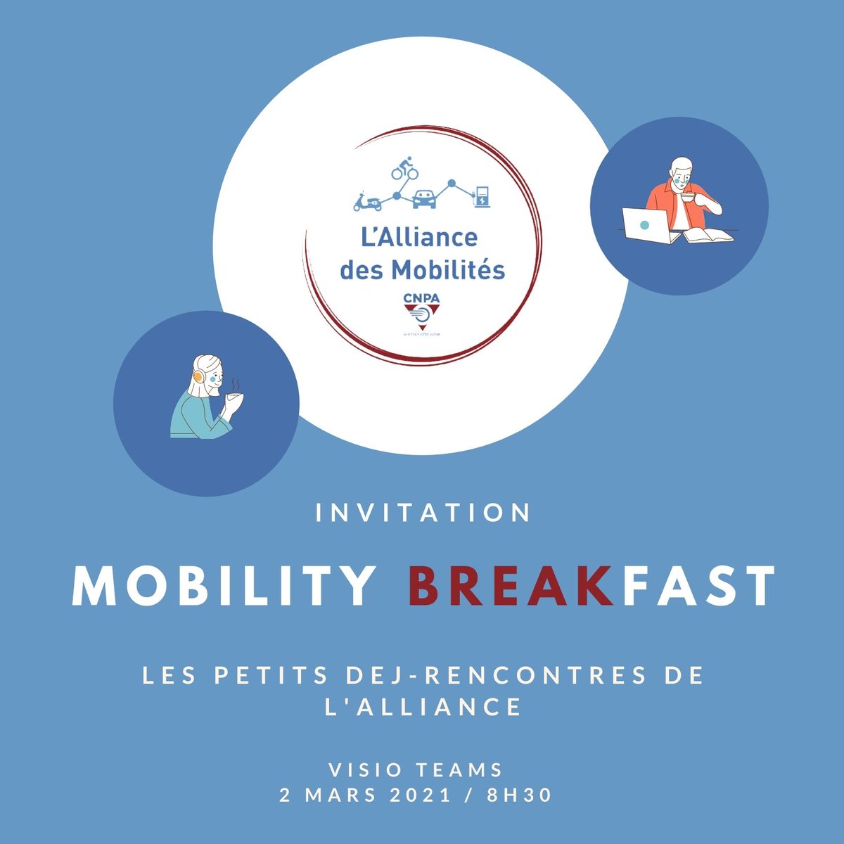 AMobilites's tweet photo. Ce matin, l'Alliance a tenu son premier #MobilityBreakFast, la rencontre mensuelle de nos nouveaux adhérents avec nos présidents ! ☕
Merci à nos startups pour leurs pitch ! 💬
Merci à notre président @sarrazinthib et à notre élu @jbschmider pour le présentation de l'Alliance ! https://t.co/0FDe8qS1kQ