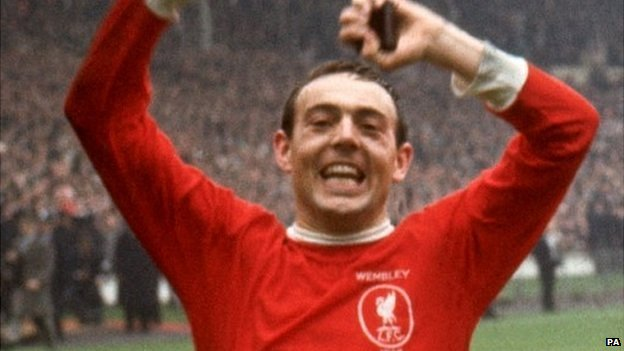 AnfieldYNWA7's tweet photo. Ian St. John - RIP https://t.co/XlkNA9qYwa