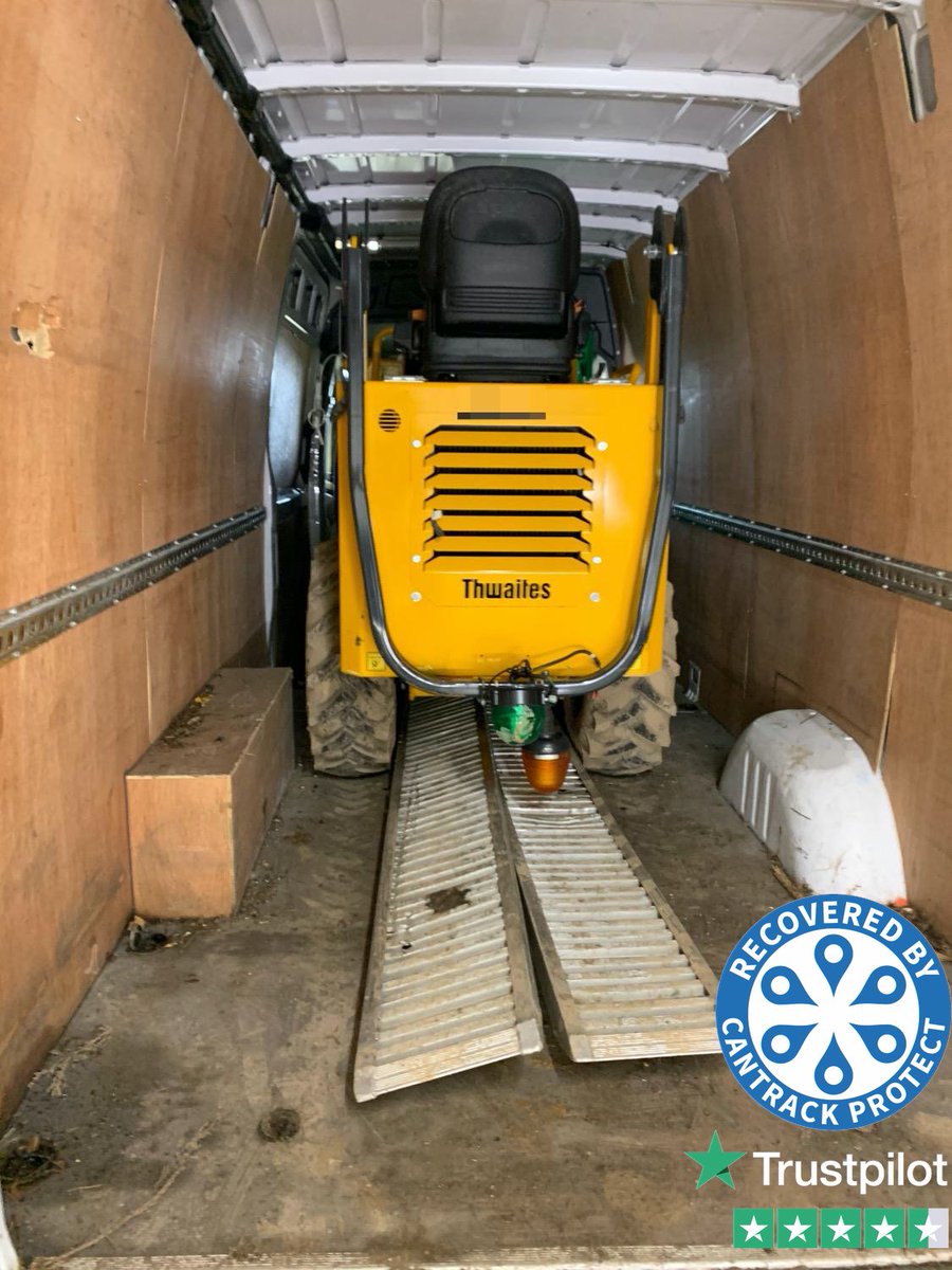 An update from a recovery last week, the van was opened by a locksmith at the Police recovery yard and our customers machine was revealed in all its glory! Find out more at cantrack.com  #protectwhatsimportant”