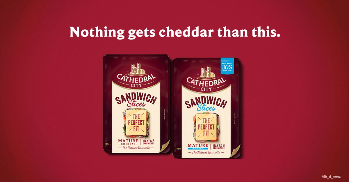 Nothing gets cheddar than this. 

<a href="/OneMinuteBriefs/">One Minute Briefs ⏱️</a>
<a href="/CathedralCity/">Cathedral City</a>
 #SandwichSlices