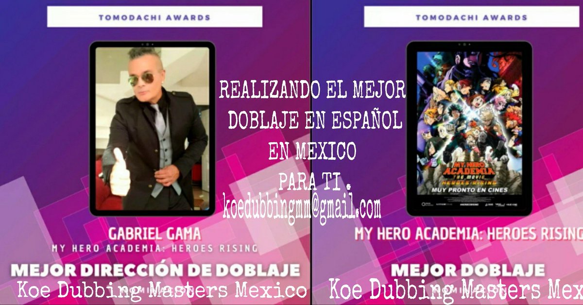 ¡Para ti !
Koe Dubbing Masters México.