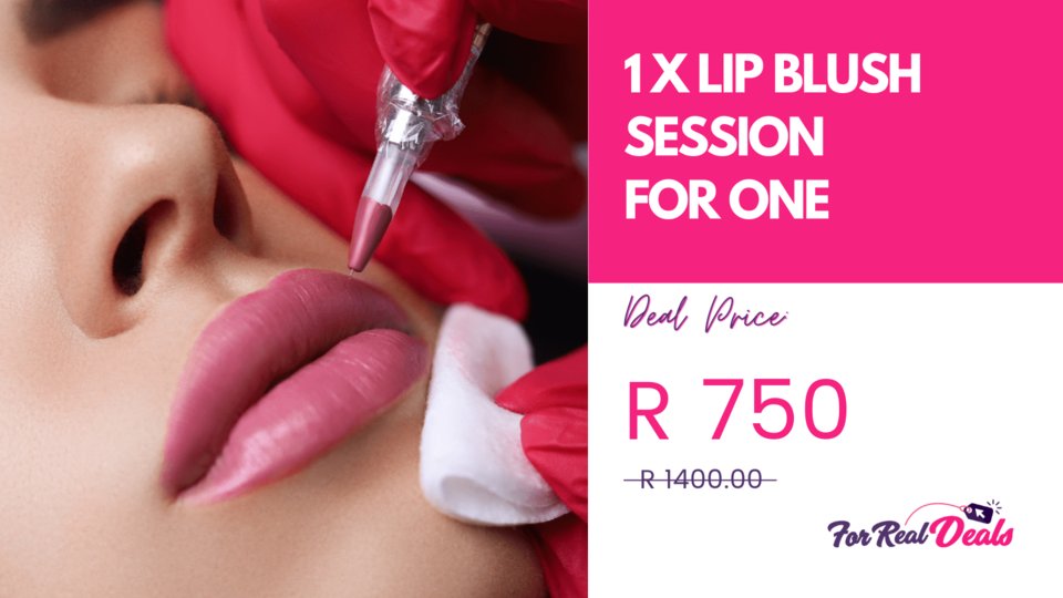 ForRealDeals's tweet photo. ✨💜📢 NEW FOR REAL DEAL! 📢💜✨
--
1 x Lip Blush Session For One – Deal Price R 750 ( Normal Price R 1 400 )
--
https://t.co/i2tu48bNli 💠
--
#ForRealDeals #DailyDeals #MyRealDeal #Shopping #Adventure #Experience #CapeTown #Beauty #Lips #Makeup #Face https://t.co/CtQSuwcAM6