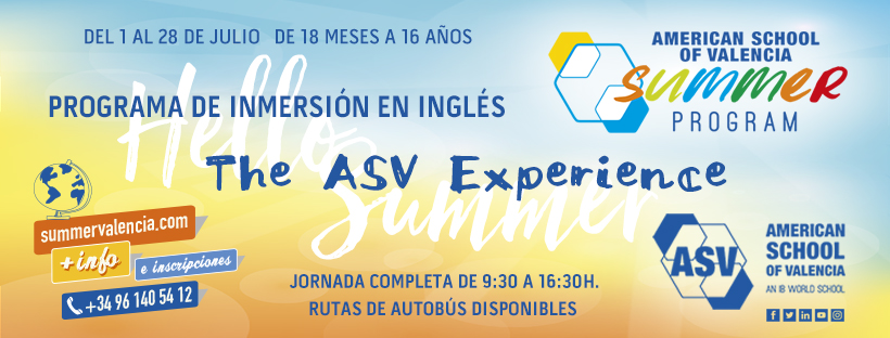 asvtweets's tweet photo. American School of Valencia has opened the registration period for the #ASVSummerProgram to all families interested in an educational experience following the ASV philosophy and its teaching methods. https://t.co/tCNvU0iecq