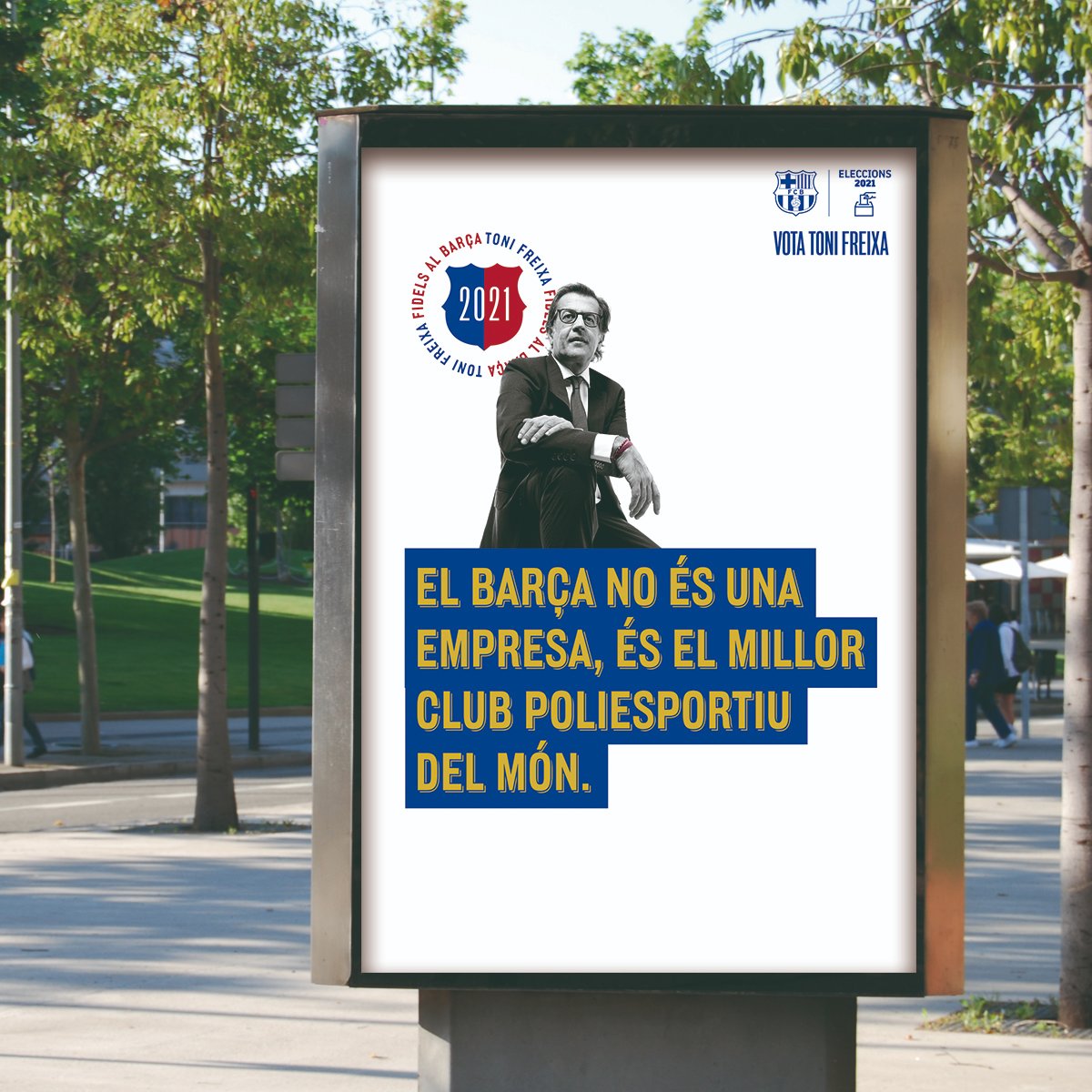 PublitesaComunicacio (@publitesa) on Twitter photo Amb vistes a les eleccions a la presidència del <a href="/FCBarcelona_es/">FC Barcelona</a> , hem gestionat la campanya d'opis - estàndars i digitals- del candidat <a href="/tonifreixa/">Toni Freixa</a> a #Barcelona i #Terrassa en ubicacions estratègiques a zones de vianants i d'alt volum de circulació de vehicles. Amb vistes a les eleccions a la presidència del <a href="/FCBarcelona_es/">FC Barcelona</a> , hem gestionat la campanya d'opis - estàndars i digitals- del candidat <a href="/tonifreixa/">Toni Freixa</a> a #Barcelona i #Terrassa en ubicacions estratègiques a zones de vianants i d'alt volum de circulació de vehicles.