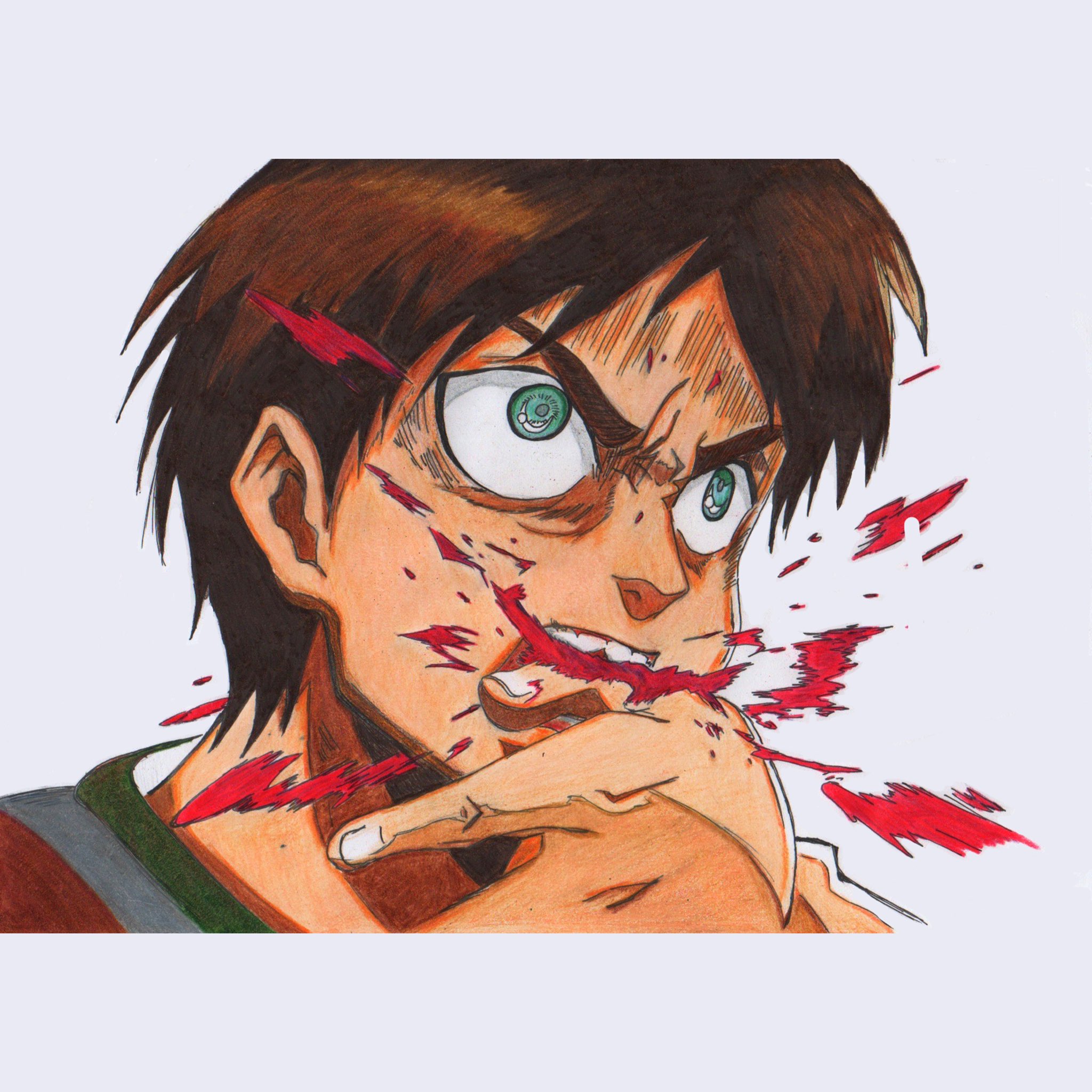 Peny Oh Exterminate The Titans 巨人化したい初期のエレン 進撃の巨人 Attackontitan エレンイェーガー 初期 模写 Illustration 色鉛筆絵 アナログイラスト T Co Xft7rrxjpo Twitter