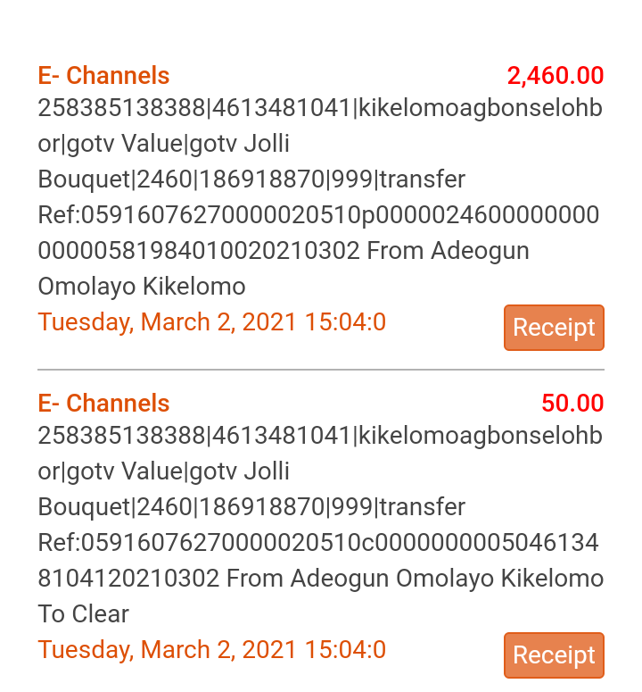 oluwaskimpy's tweet photo. @GOtvNg @oluwaskimpy Almost an hour ago I sub to gotv jolli, up till now i can't view the expected jolli channels talkless of getting upgraded to gotv max as promised. Pls do the needful or just give me the GOtv jolli channels. I have attached payment receipt. IUC 4613481041 @GOtvNg https://t.co/PpUty8Ub1C
