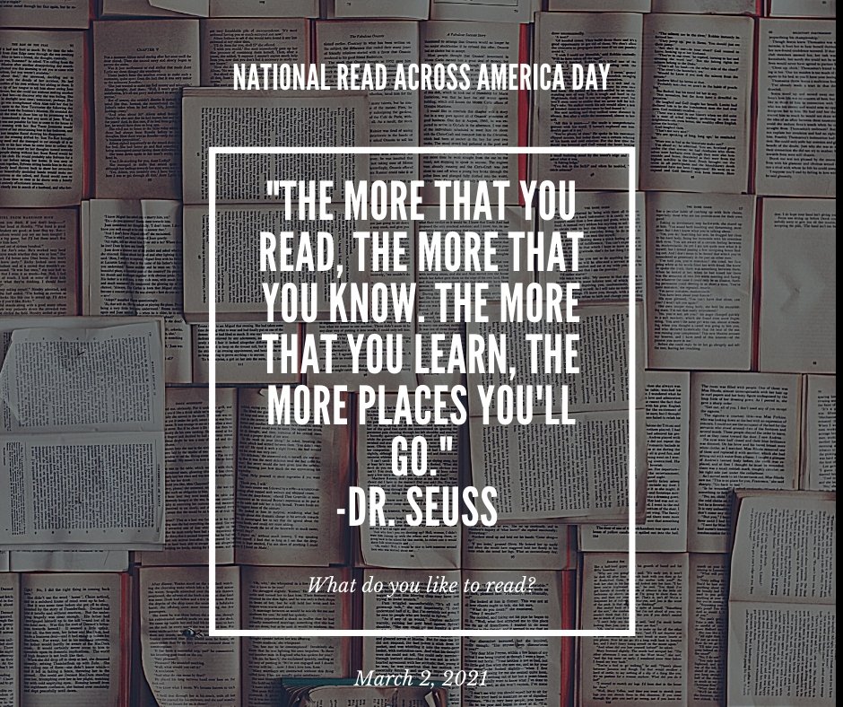 CMEFL's tweet photo. Happy Read Across America Day or Dr. Seuss Day! What do you enjoy to read? https://t.co/NL3CYg8r2p