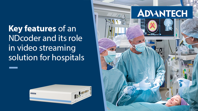 AdvantechMed's tweet photo. Some key features of an NDcoder:
✅ Switches video to any connected display instantaneously
✅ Fewer cables
✅ Streams uncompressed and lossless video up to 4K
👉 Read more here about our AVAS 4K video streaming solution: https://t.co/KBWXHjJK4X
#IntelligentOR #IoT https://t.co/GNa4O8i4Jj