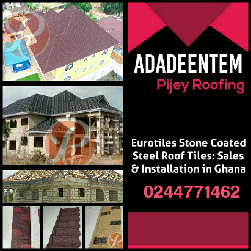 eLawrenceGh's tweet photo. Roofing In Adadeentem With Stone Coated Roofing Sheet

#building a house in #Adadeentem? We have top quality Eurotiles Stone Coated Steel Roof Tiles to affordably make your new house one of the palatial homes in #Ghana. *No rusting, *No fading, *Classy!
0244771462; 0207484595. https://t.co/nctJoNSoNZ