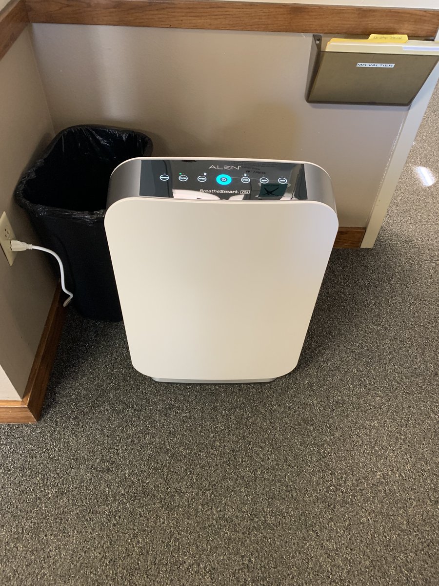 RMMS_Bulldogs's tweet photo. Our next installment of safety measures features portable air filtration units. These are in every classroom and common areas and HVAC systems' filters have been updated to increase air circulation #safetyfirstRMMS https://t.co/wdUnhCOMy7