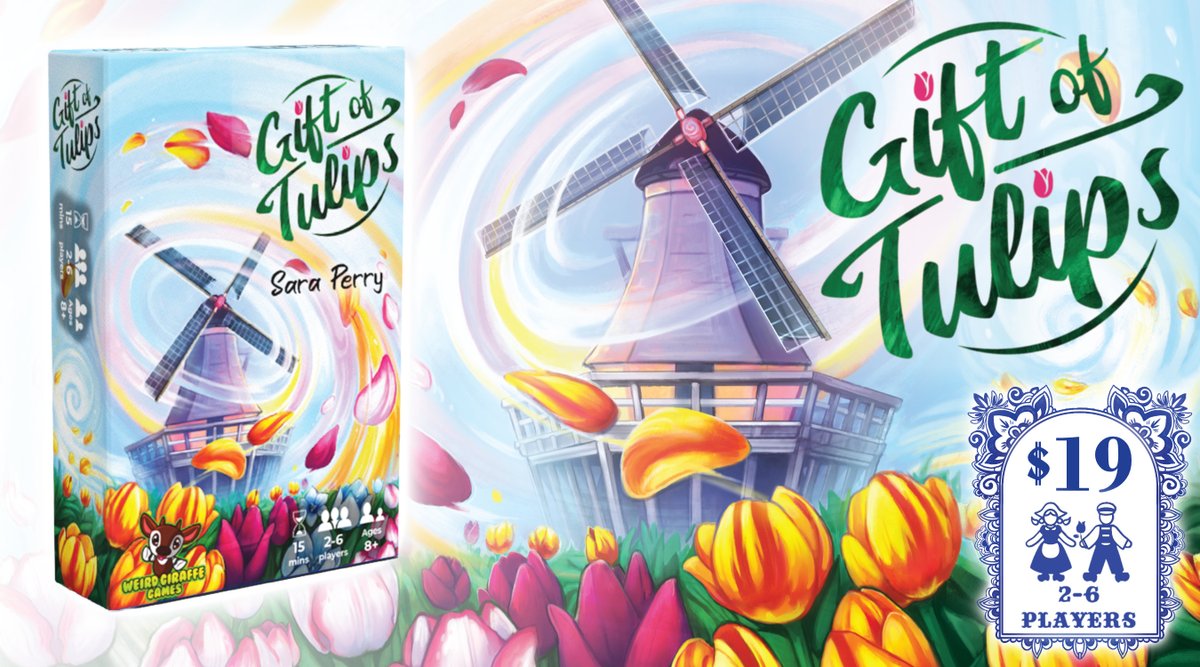 Gift of Tulips is now on Kickstarter! It's an area majority card game for 2-6 players where you're giving tulips to your friends in Amsterdam! 

I've worked on this for almost 2 years and am so excited to get it to you! Thanks so much for your support!

weirdgiraffegames.com/GOT2