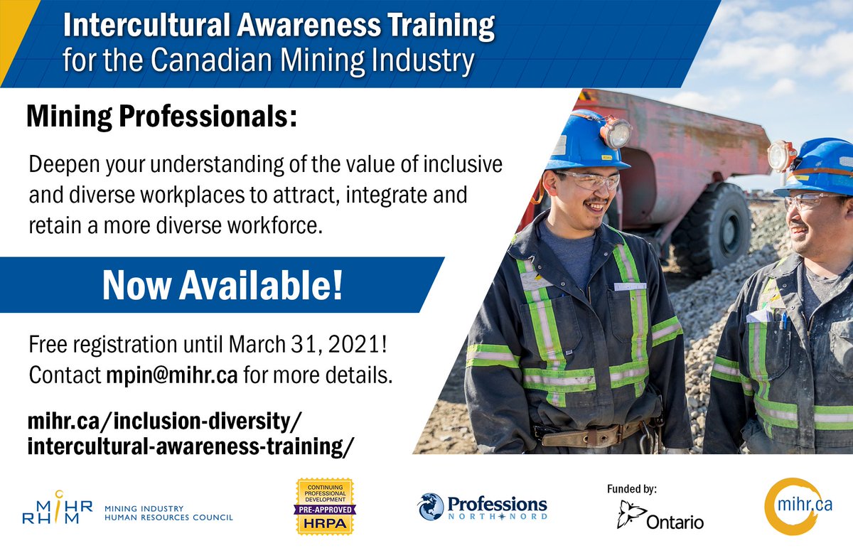 This is the last month to take advantage of MiHR's Intercultural Awareness Training, at no cost! Explore tools and resources to evaluate and enhance policies and practices to create an inclusive workplace. Visit mihr.ca/inclusion-dive… for more information.