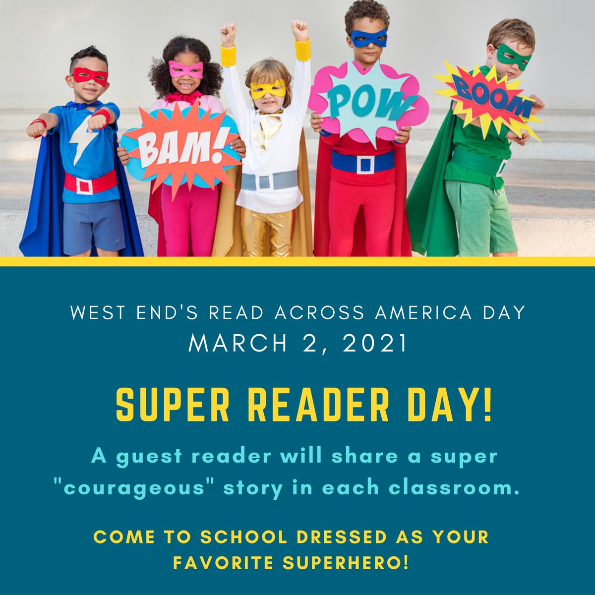 Today’s the day!  Super reader-superhero day! #ReadAcrossAmerica <a href="/PickensSchools/">School District of Pickens County</a>